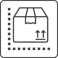 Die maximale Paketgröße - am besten einhalten, sonst kostet es Zuschläge Skizziertes Paket mit Maßband als Symbolbild für die Paketgröße