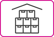 Mehr erfahren über den Versanddienstleister Shiparound, Ihren Premiumpartner für den Paketversand Skizzierter Paketstapel mit Dach als Symbol eines Hauses